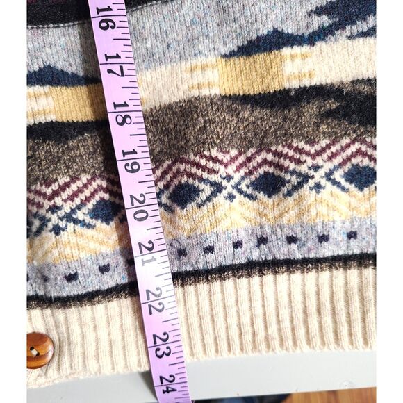 Woolcraft 100% Wool XL Button Grandpa Cabin Sweater Vest Retro Rustic Scandi - Picture 9 of 10